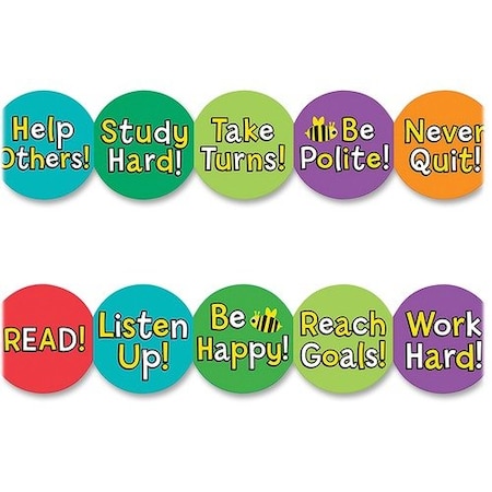 Hygloss Products Be Your Best Border, 3inx36in, Ast, 12PK HYX33612